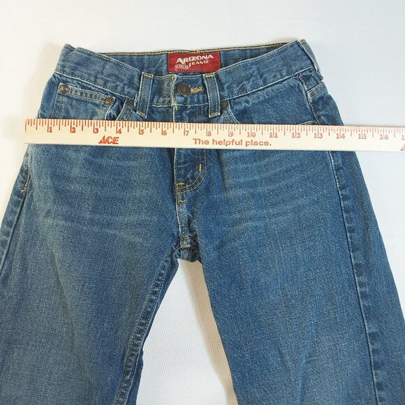 Arizona Jean Co Boys Size 8 Reg Relaxed Straight Blue Jeans - Picture 15 of 16